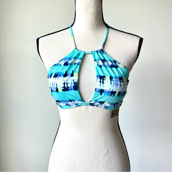 NWT SPERRY Tie Dye Keyhole Halter Strappy Back Bikini Top—SZ. Small - Picture 1 of 13